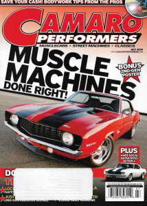 CAMARO PERFORMERS 2009 JULY - DAVIS BUILT '68 CUSTOM, '68 PROJECT CAR REAR